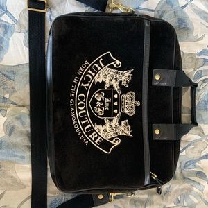 JUICY COUTURE Black Velvet Laptop Case